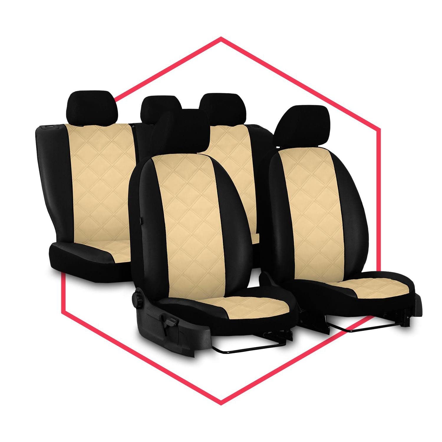 Juego De 3 Fundas Para Asientos De Coche Universales De Delantero Cremalleras