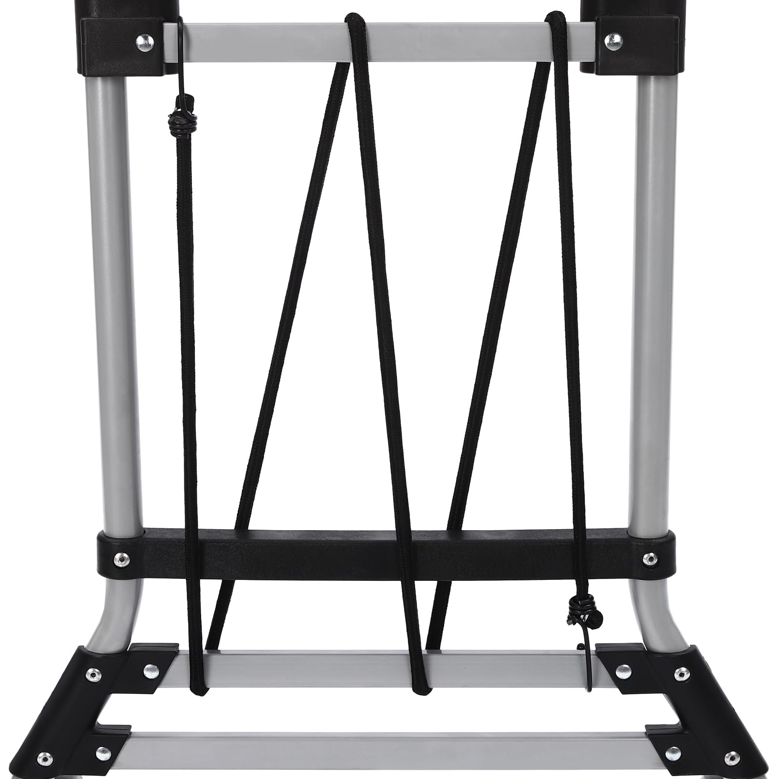 Carro de transporte 2 en 1, carretilla de mano y plataforma de aluminio, plegable, sistema de transporte, mango telescópico, incluye ruedas y cuerdas expansoras de hasta 120 kg