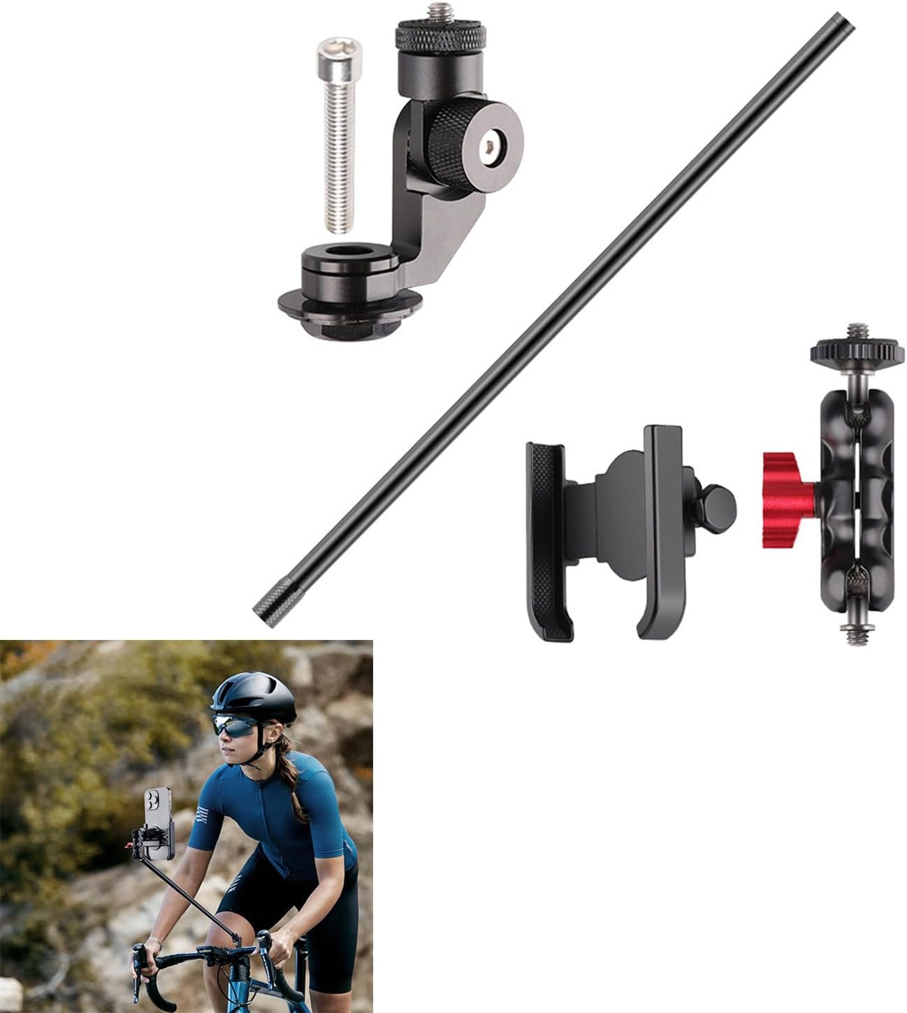 Bike Front Mount Bracket Vibration-Resistant & Multi-Device Compatible Cycling Accessory Regulable Angles Bike Computer Mounting