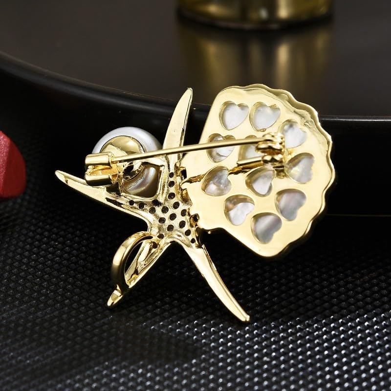 Image of Animal Brooches for Women Pearl Rhinestones Animal Brooch Pin Cute Animal Jewelry Gift for Wife Mom Girlfriends