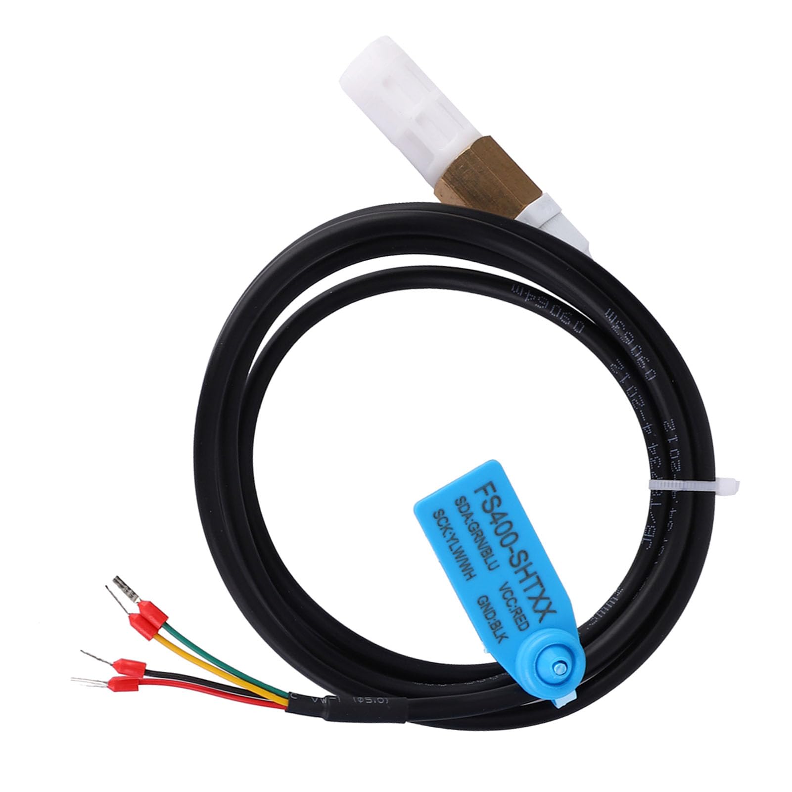 Sonda antipolvere Sensore di umidità digitale della temperatura del suolo FS400-SHT3X Uscita in acciaio inossidabile I2C con guscio in plastica e plastica()