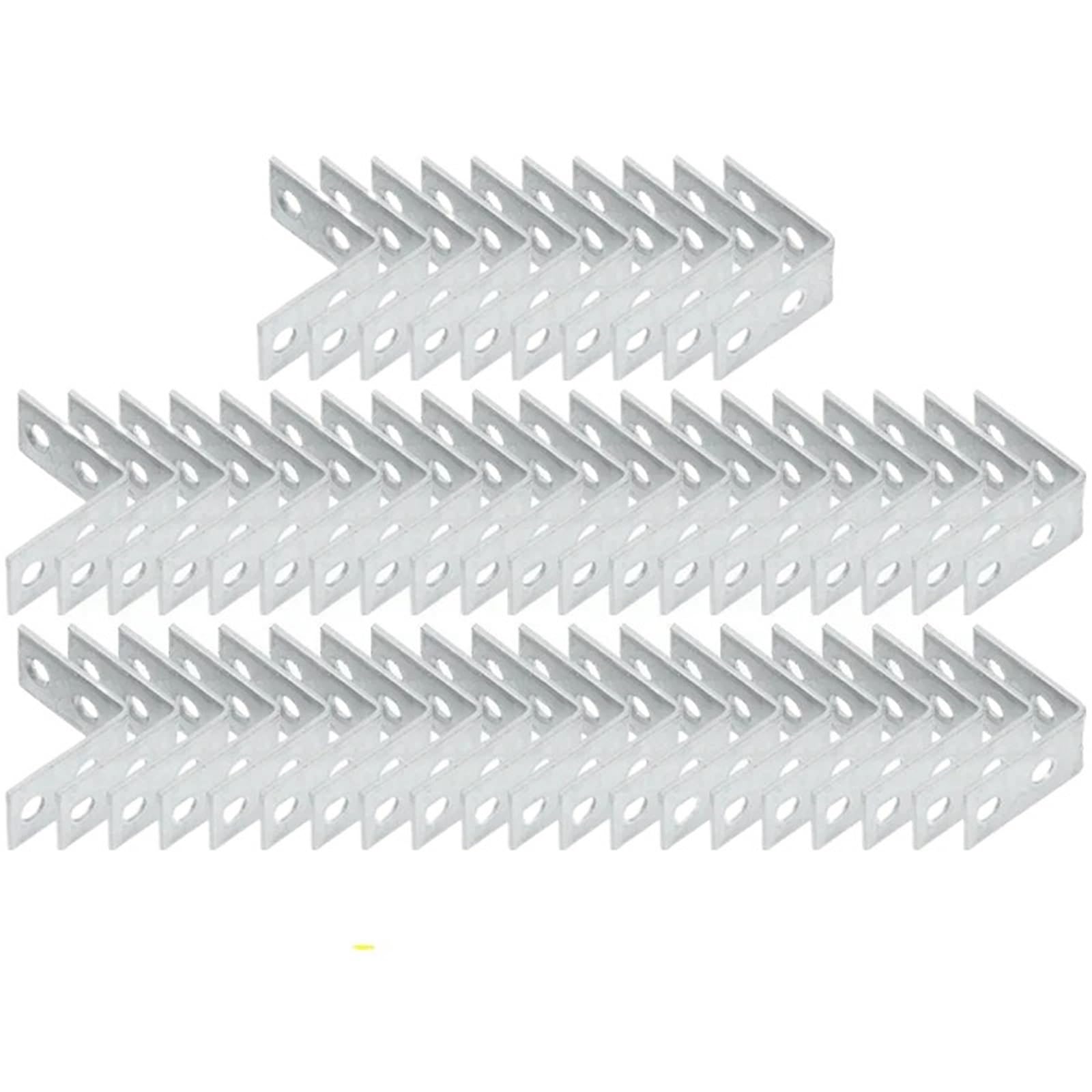 Btgyttkl 50Pcs Corner Braces Brackets 10/ Metal L Shape Connector Right Angle Brace For Drawer Cabinet Wood Furniture Fixing(50Pcs)
