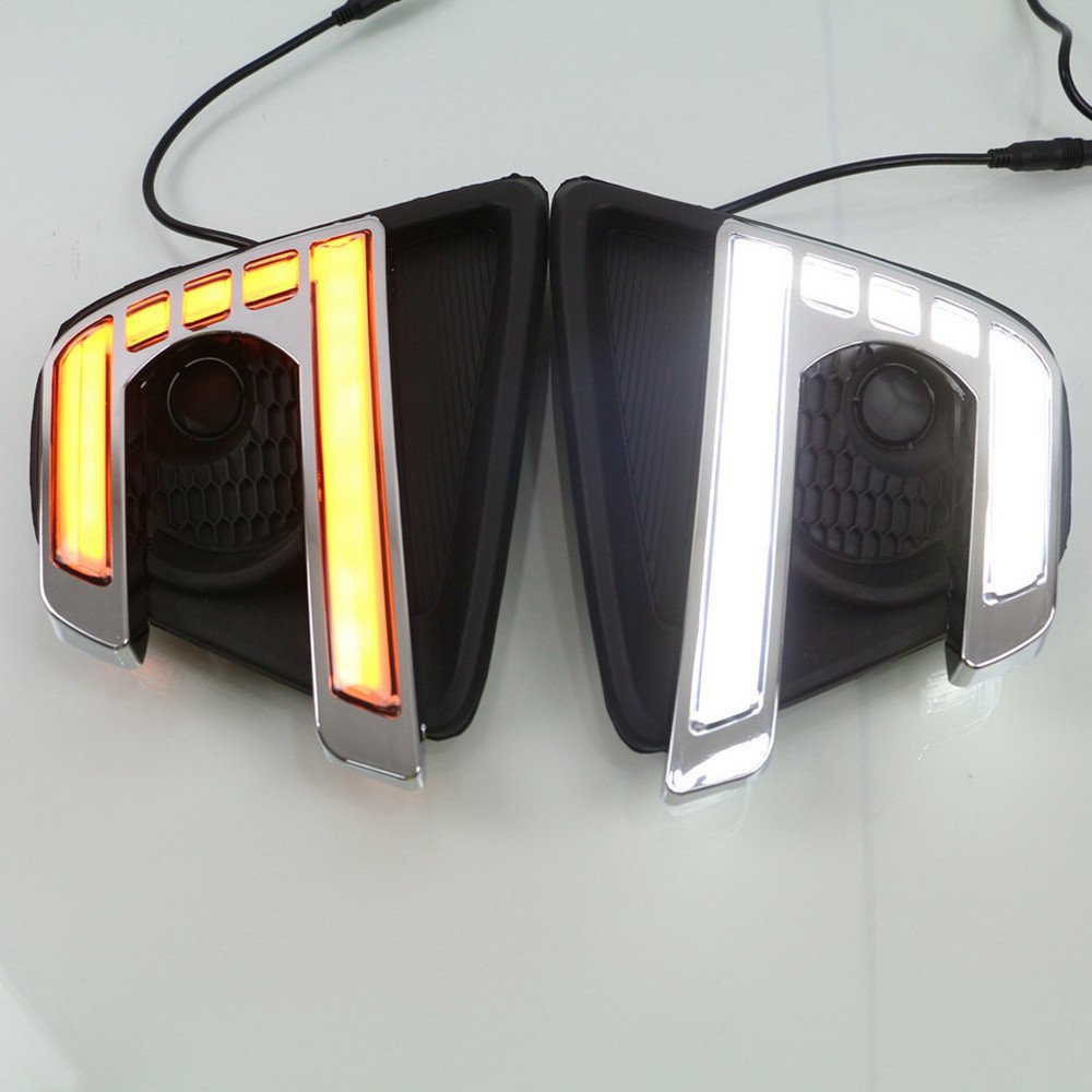 Luces diurnas LED DRL compatible for Mazda CX-5 2013 2014 2015 2016, DRL con señales de giro amarillas