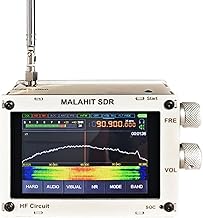 URPIZY Portable 3.5 Inch Touch Screen Malachite Professional Radio Aviation Band 50KHz-2GHZ Full Aviation DSP Receiver, with extension