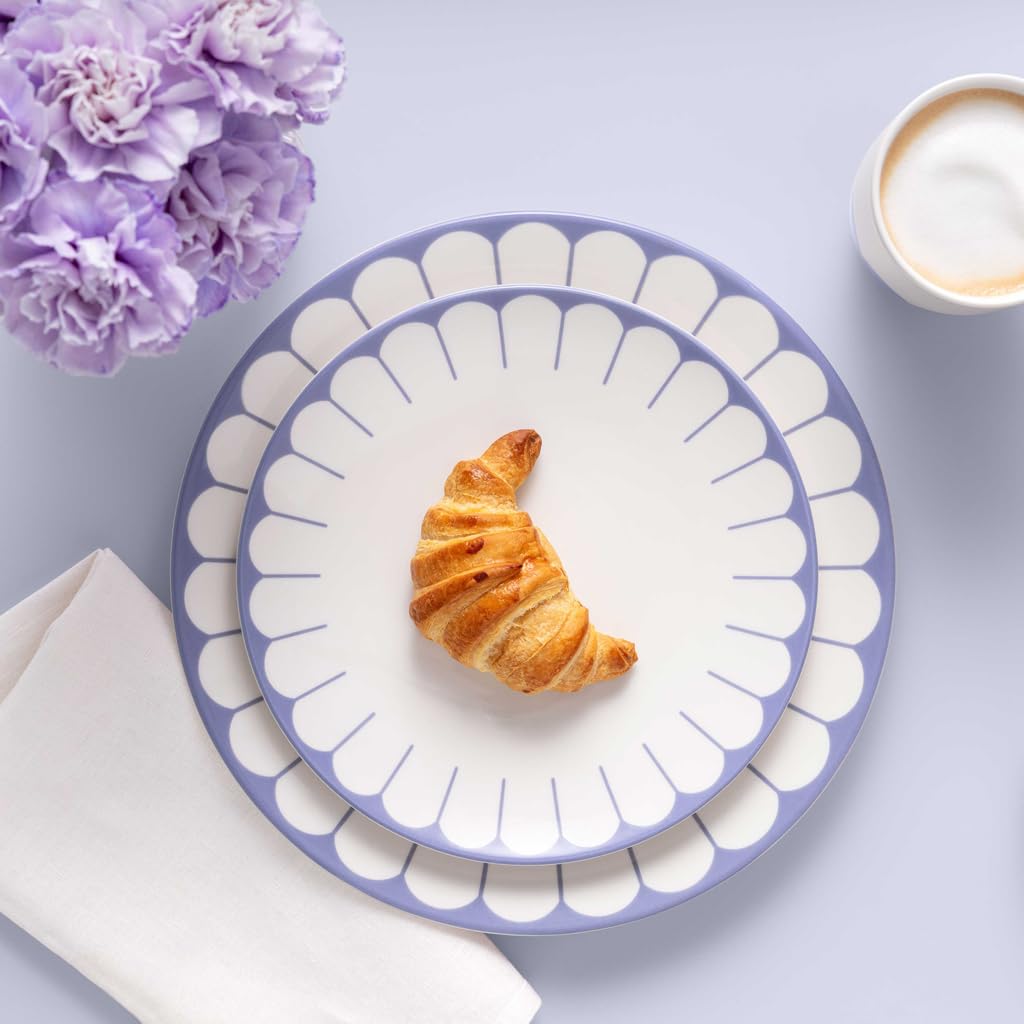 Villeroy & Boch - Fleur bleu talerz śniadaniowy niebieski, można myć w zmywarce i używać w mikrofalówce, talerz deserowy, talerzyk do śniadań, deserów i przekąsek, talerz do ciasta, porcelana Premium