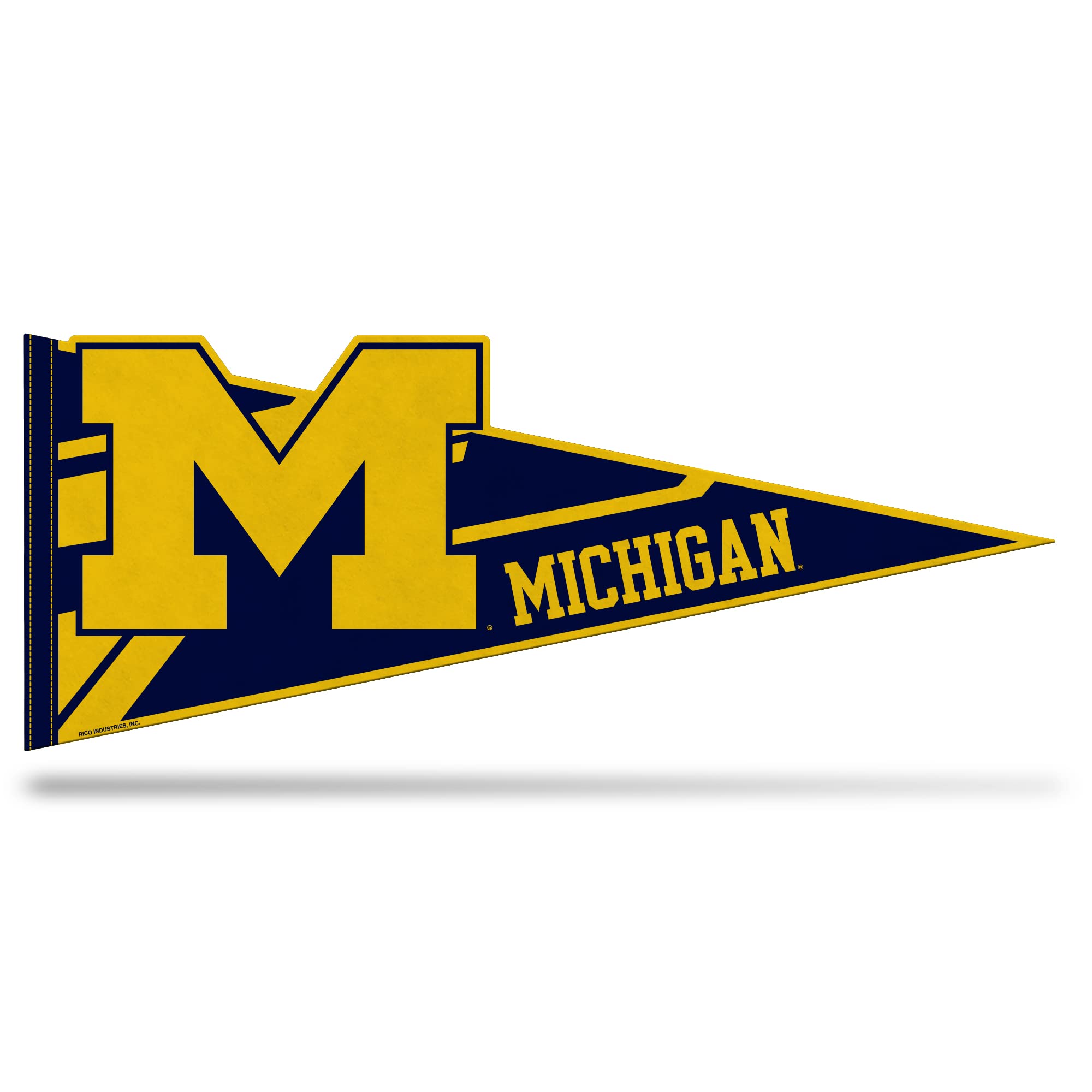 Rico Industries Fanion en feutre doux NCAA Michigan Wolverines – EZ à accrocher – Décoration d'intérieur (salle de jeux, cave, chambre)