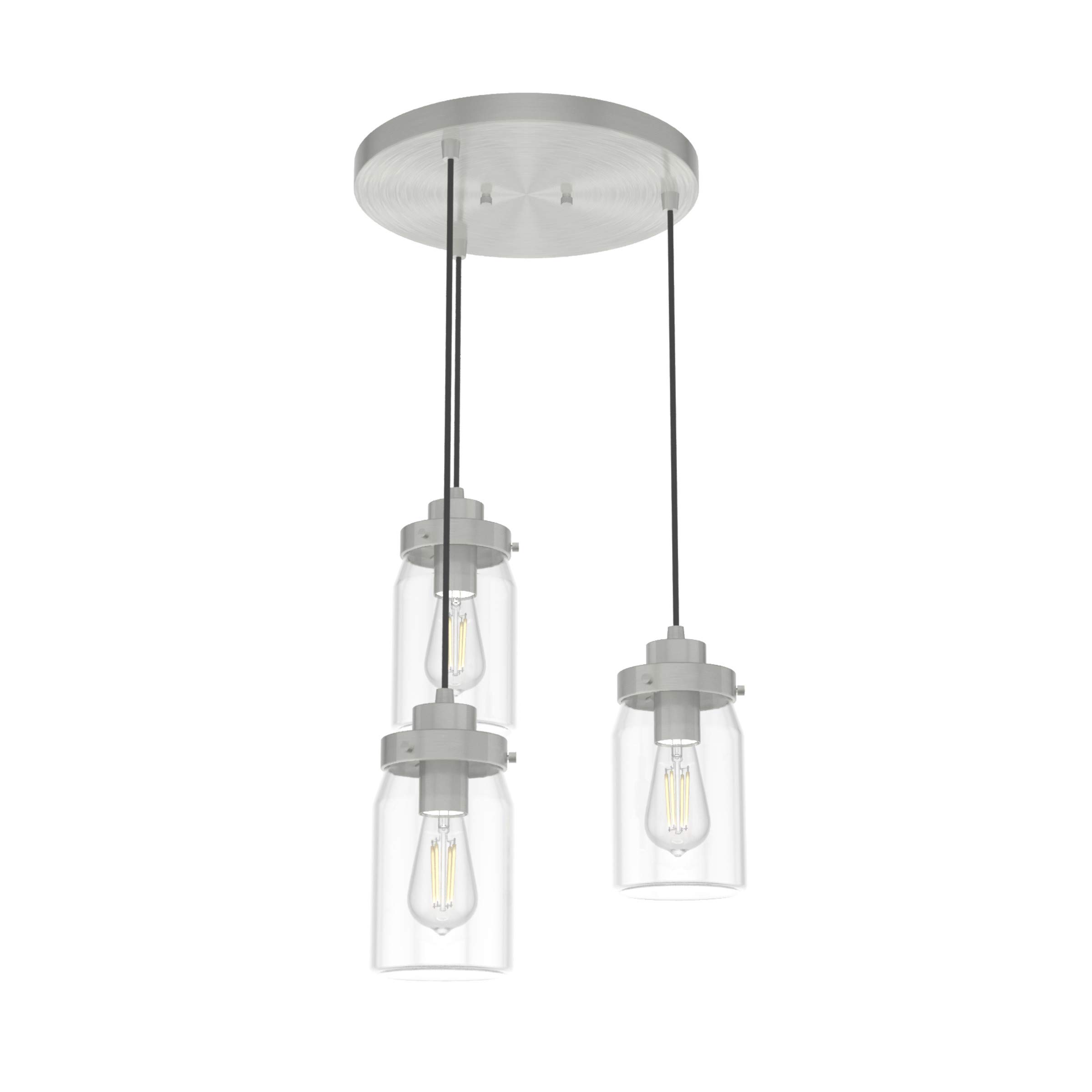 Hunter Fan Company 19158 Devon Park Cluster Pendant Light, Brushed Nickel