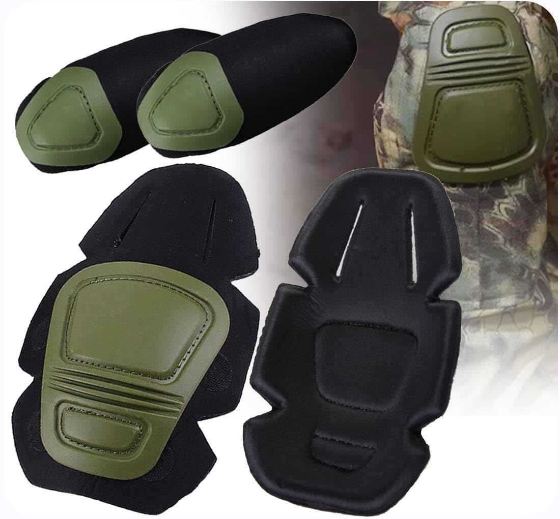 ATAIRSOFT Tactical Military Paintball Gomitiere Ginocchiere Ginocchiere Set Airsoft Protezione da Combattimento Protezione Gear OD