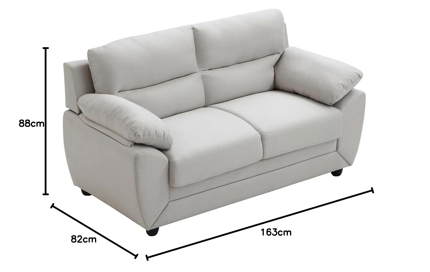 Vente-unique - Canapé 2 Places en Tissu Beige Manoa