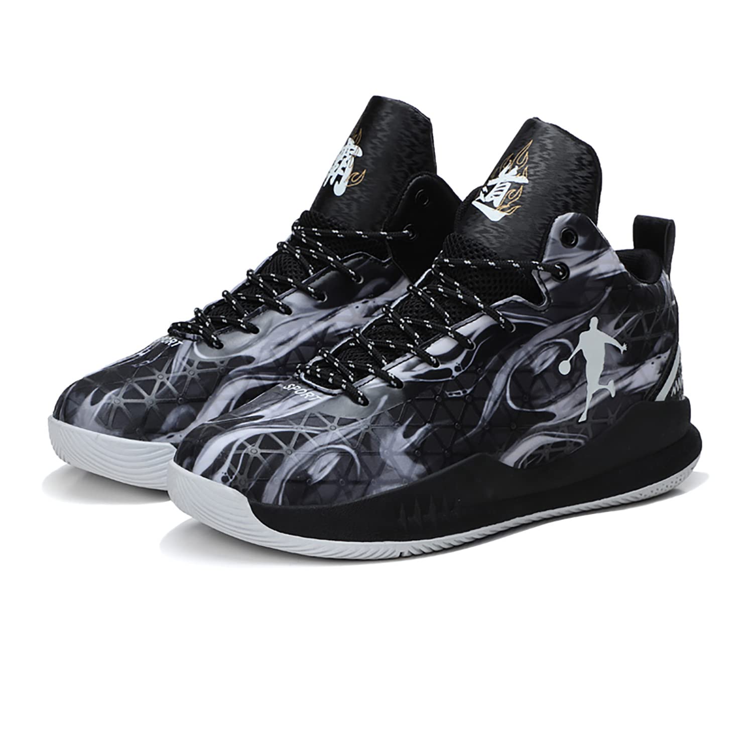 Unisex's High Top Basketball Shoes, Fly-Weaving Lightweight Basketball Shoes Sneakers Shoes Non-Slip Sport Shoes for Youth KidsRunning Jogging