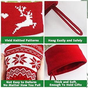 Knit Christmas Stockings,4 Pack 22 Inches Snowflake Reindeer Snowman Personalized Cable Knit Stockings for Christmas Candy Gifts Decor Knit Christmas Stockings4 Pack 22 Inches Snowflake Reindeer Snowman Personalized Cable Knit Stockings for Christmas Candy Gifts Decor