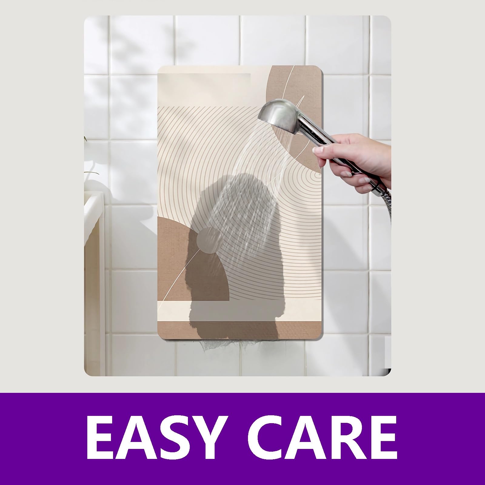 Tapis de Cuisine d'angle, Tapis en L, 1 Pièce, Super Absorbant, Antidérapant, pour Couloir, Buanderie, Salle de Bain(Color3,120x120x45cm)