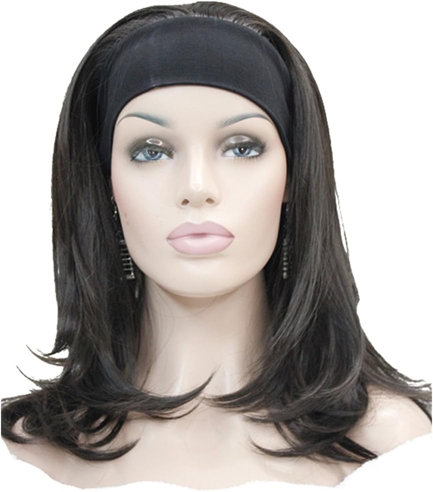 Lydell Long Straight Wave Headband Synthetic Wigs (Dark Brown)