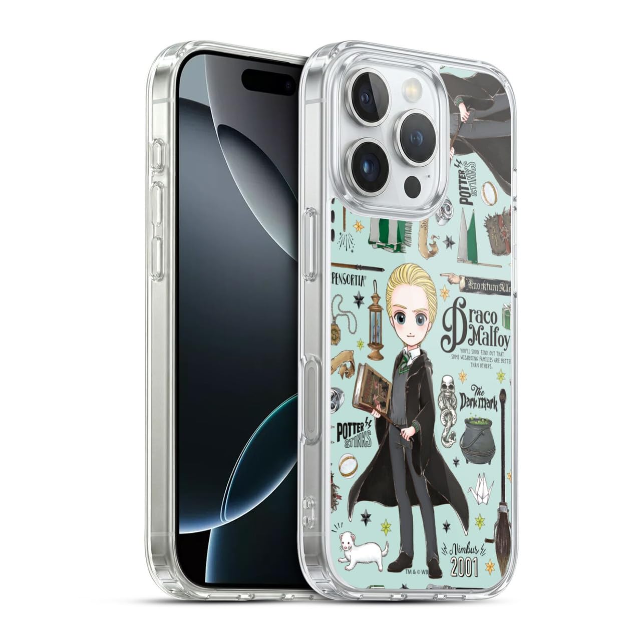 Head Case Designs Licenciado Oficialmente Harry Potter Patrón Luna Reliquias de la Muerte XXXVII Caso Funda de Gel Suave Compatible con Apple iPhone 12 / iPhone 12 Pro — view 63