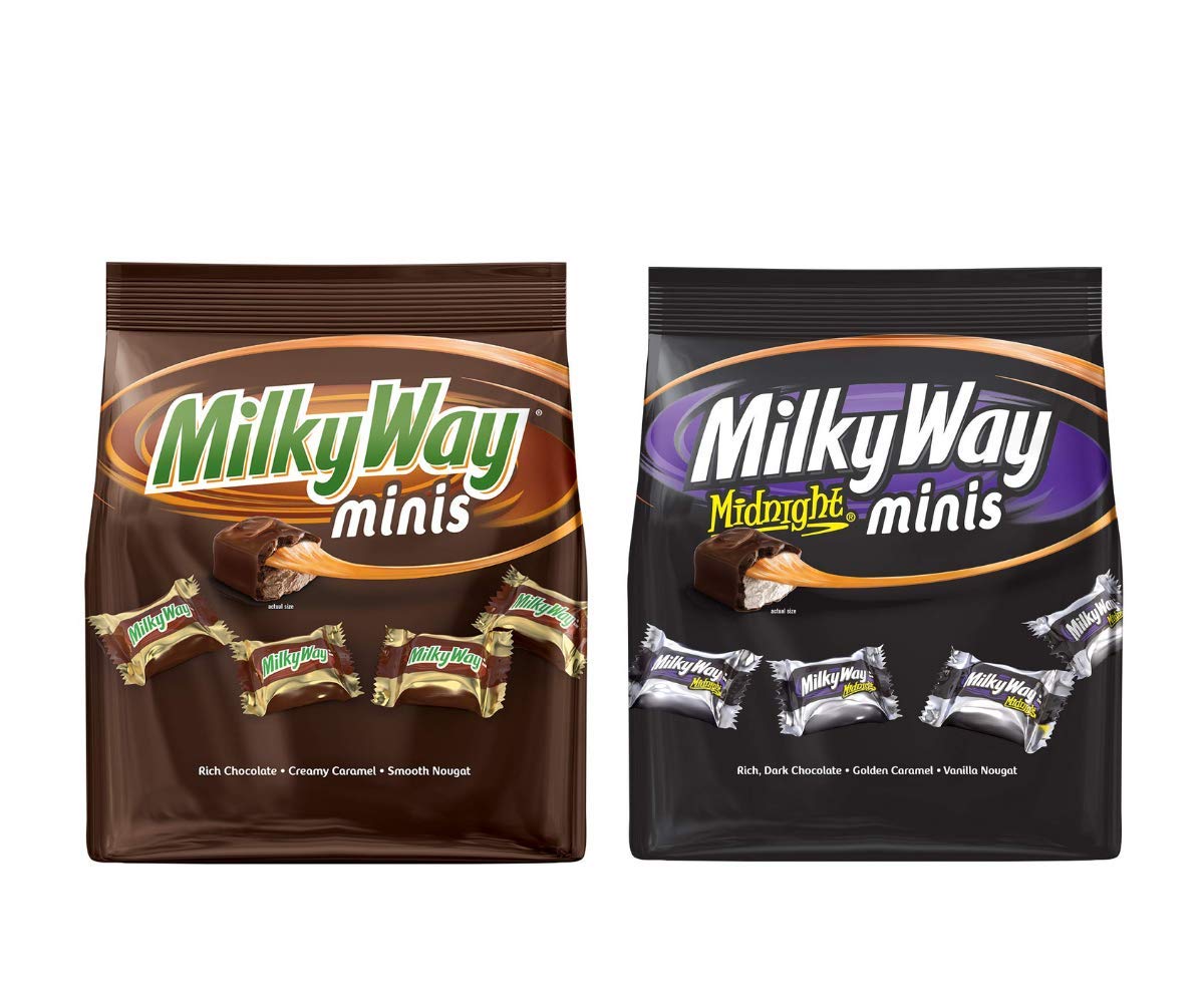 Buy Mini Candy Bars, Milky Way Chocolate in 2 Delicious Flavor, 1 Pack of Milk Chocolate with