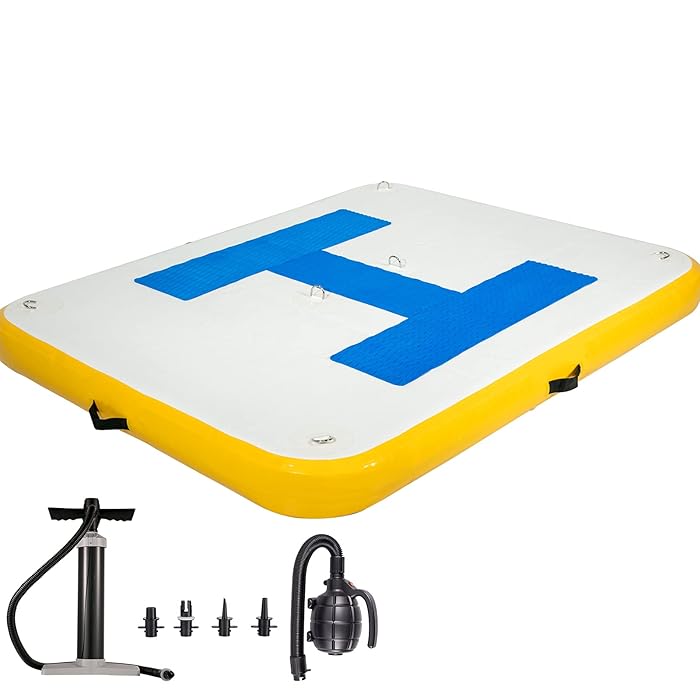 Buy VEVOR Inflatable Floating Dock, 8 x 5 ft, Inflatable Dock Platform