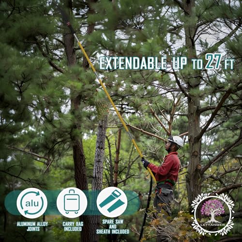 image for LETYANGER Pole Saws for Tree Trimming, 7.3-27 ft Extendable Tree Trimm