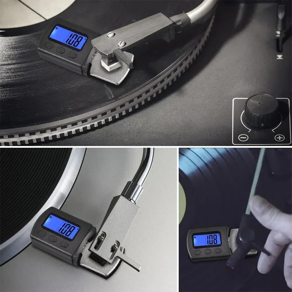 DollaTek Professional Digital Mini Stylus Force Scale Gauge Tester 0.01g LCD Blue for Tonearm Phono Cartridge Jewelry Balance
