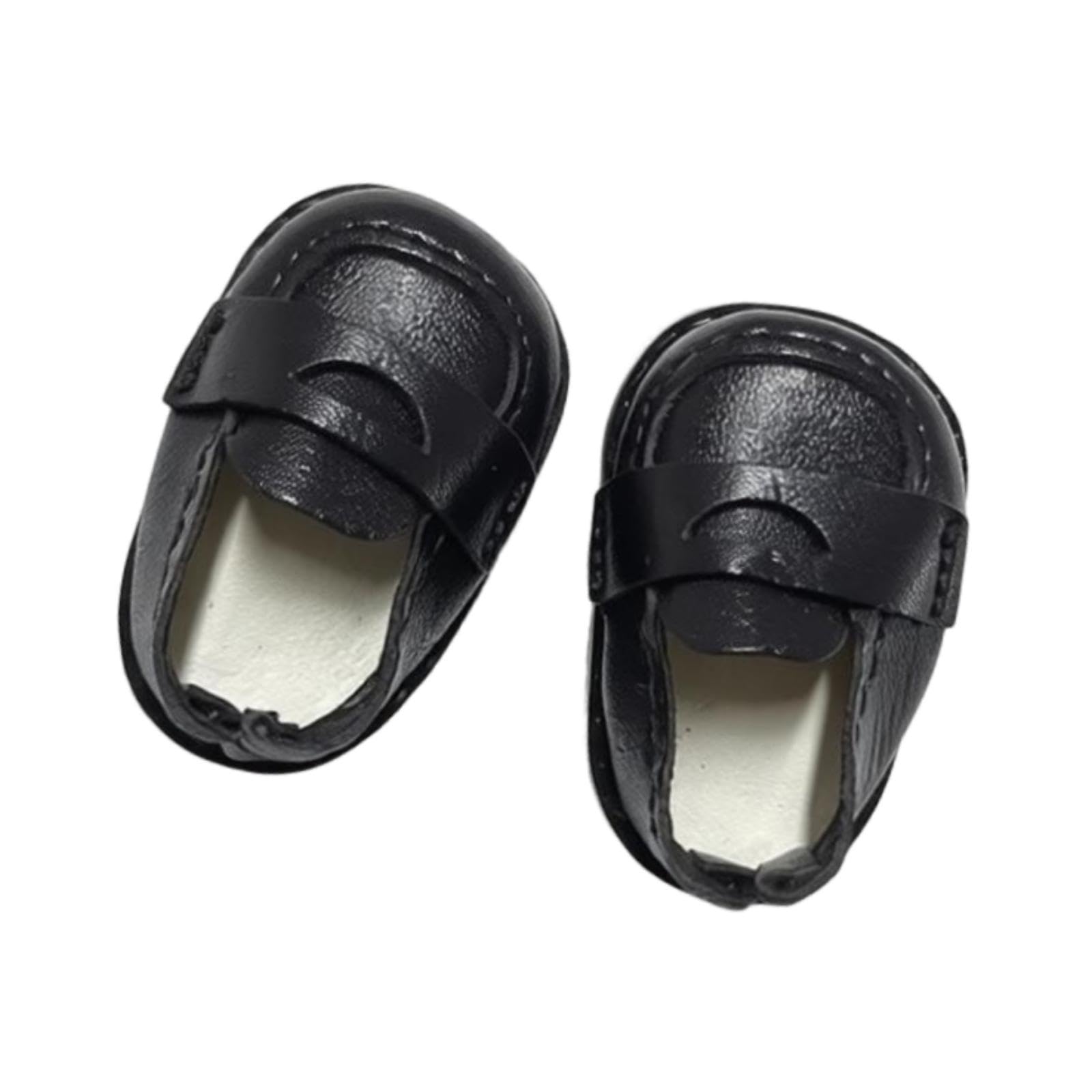 MagiDeal 1/6 Doll Shoes, Classic Leather Mini Shoes for BJD, Action Figures, Replacement Footwear for Dress Up, Display, Daily Play, Photography, Collection Gift for Girl Adult
