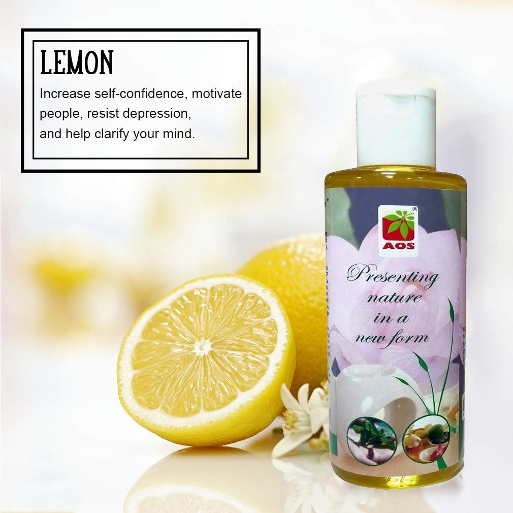 AOS Products 100% Pure Lemon Oil -(6.76 OZ) - Cold pressed - lemon essential oil for skin