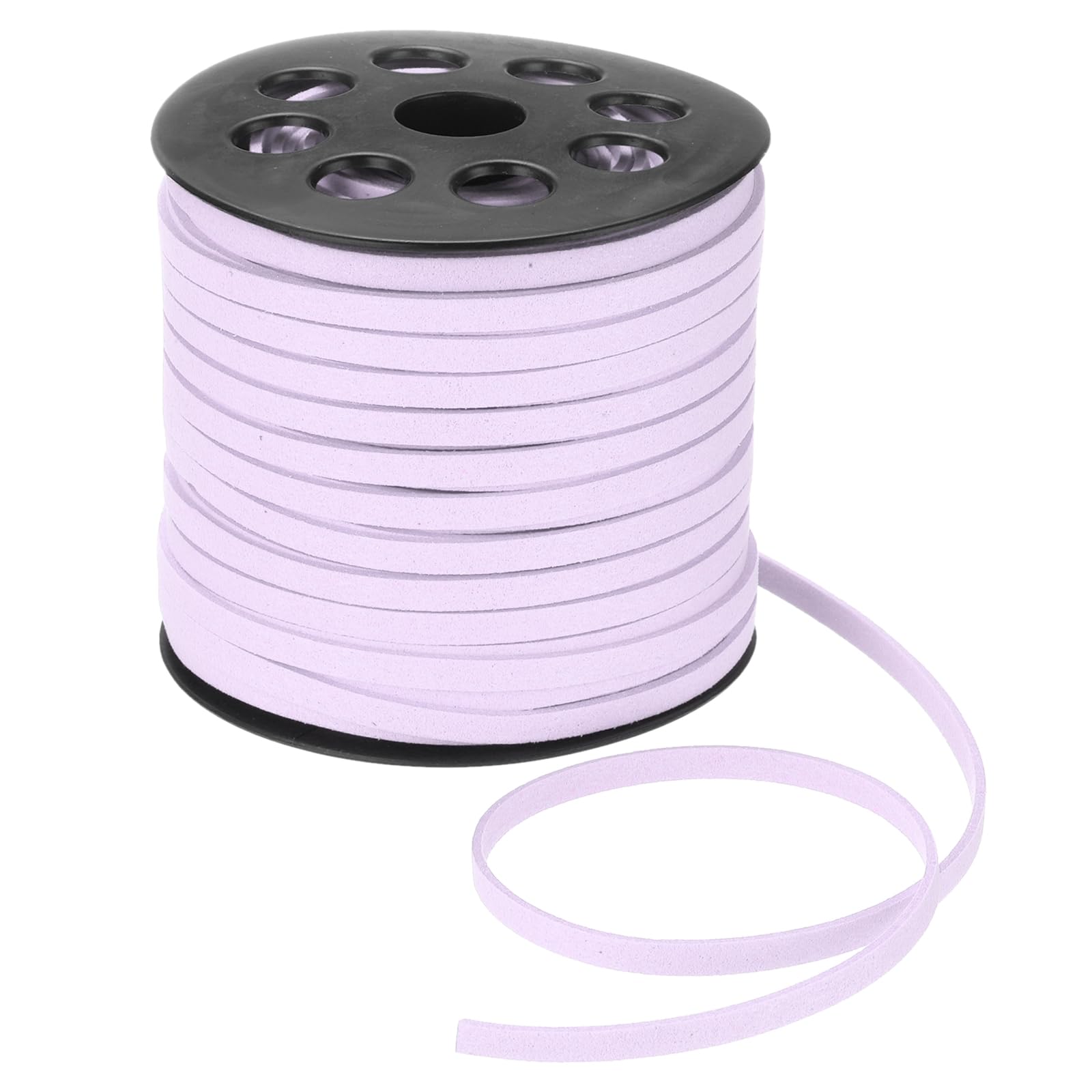 DMiotech Faux Suede Leather Cord 5mm x 50 Yards Flat Leather String Thin Leather Strip Lace for Necklace Bracelet Beading Jewelry Making Arts Crafts (Pale Purple
