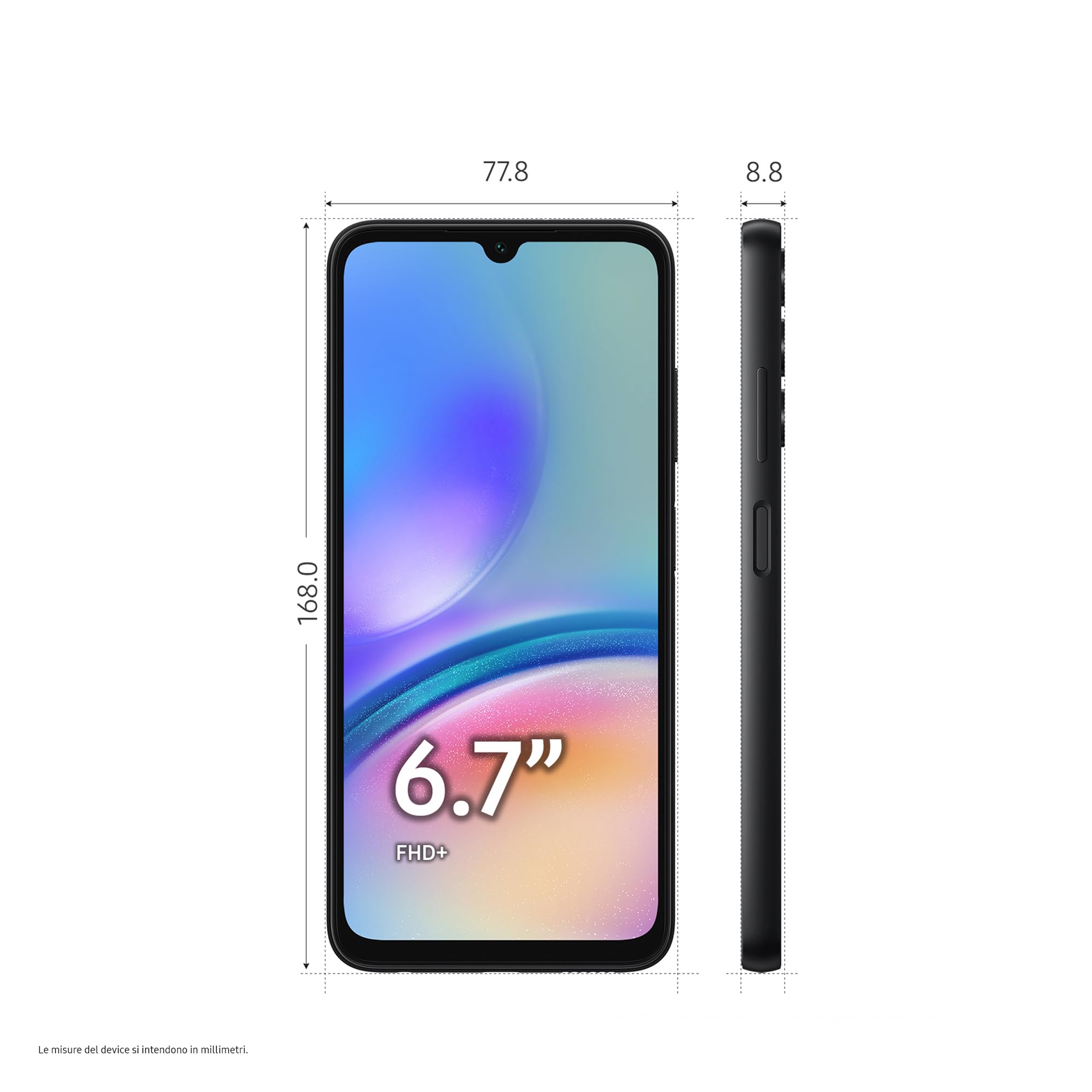 Samsung Galaxy A05s Smartphone 6.7 Pollici - Android 4GB RAM 64GB Memoria - Dettaglio