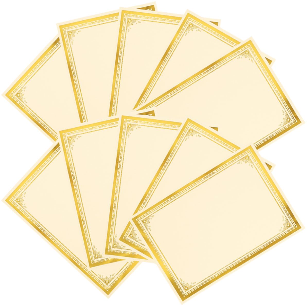 jojofuny di Carta Pergamena Oro Esperienza di Scrittura Scorrevole 35 Fogli Design Semplice ed Elegante per Certificati per Cerimonie di Premiazione e Aula