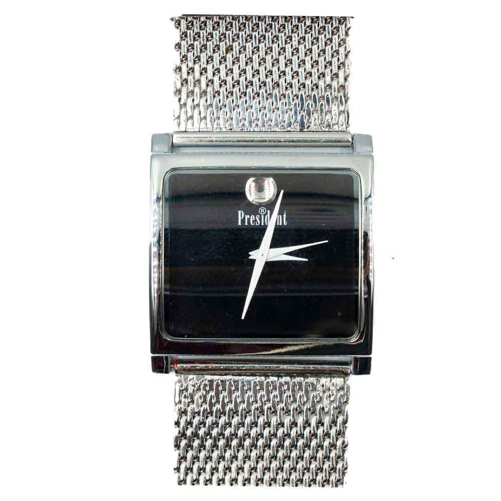 President Analog Stainless Steel Silver Men's Watch