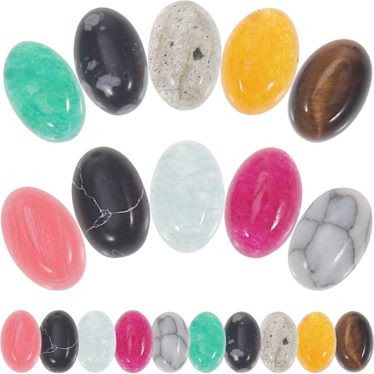 NUOBESTY 60pezzi Ovali Per Materiali Per Collane e Colori Per Artigianali e Decorazioni