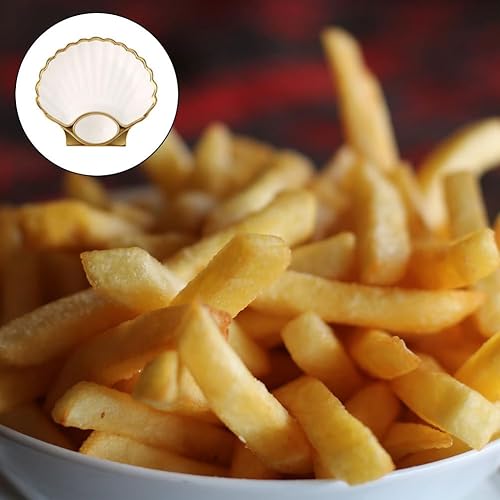 Miniatura 5 de DOITOOL Juego de platos para servir chips y inmersiones, plato de cerámica para albóndigas de sushi con compartimento para salsa, bandeja de sushi