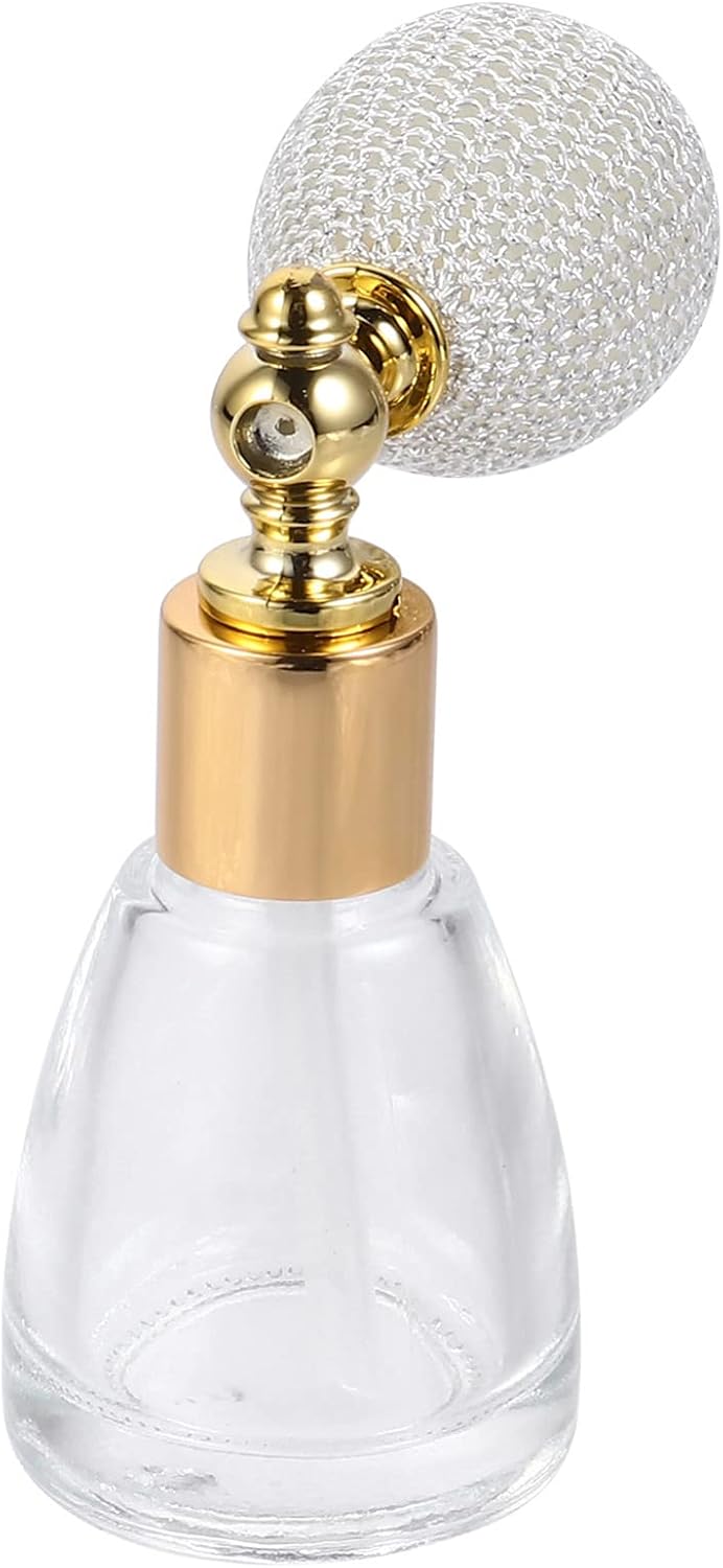 Beaupretty Refillable Perfume Bottle Clear Empty Glass Perfume Bottles: 10ML Refillable Vintage Crystal Perfume Spray Bulb for Lady Girl Makeup Golden Travel Perfume Bottle Refillable Beaupretty Refillable Perfume Bottle Clear Empty Glass Perfume Bottles: 10ML Refillable Vintage Crystal Perfume Spray Bulb for Lady Girl Makeup Golden Travel Perfume Bottle Refillable