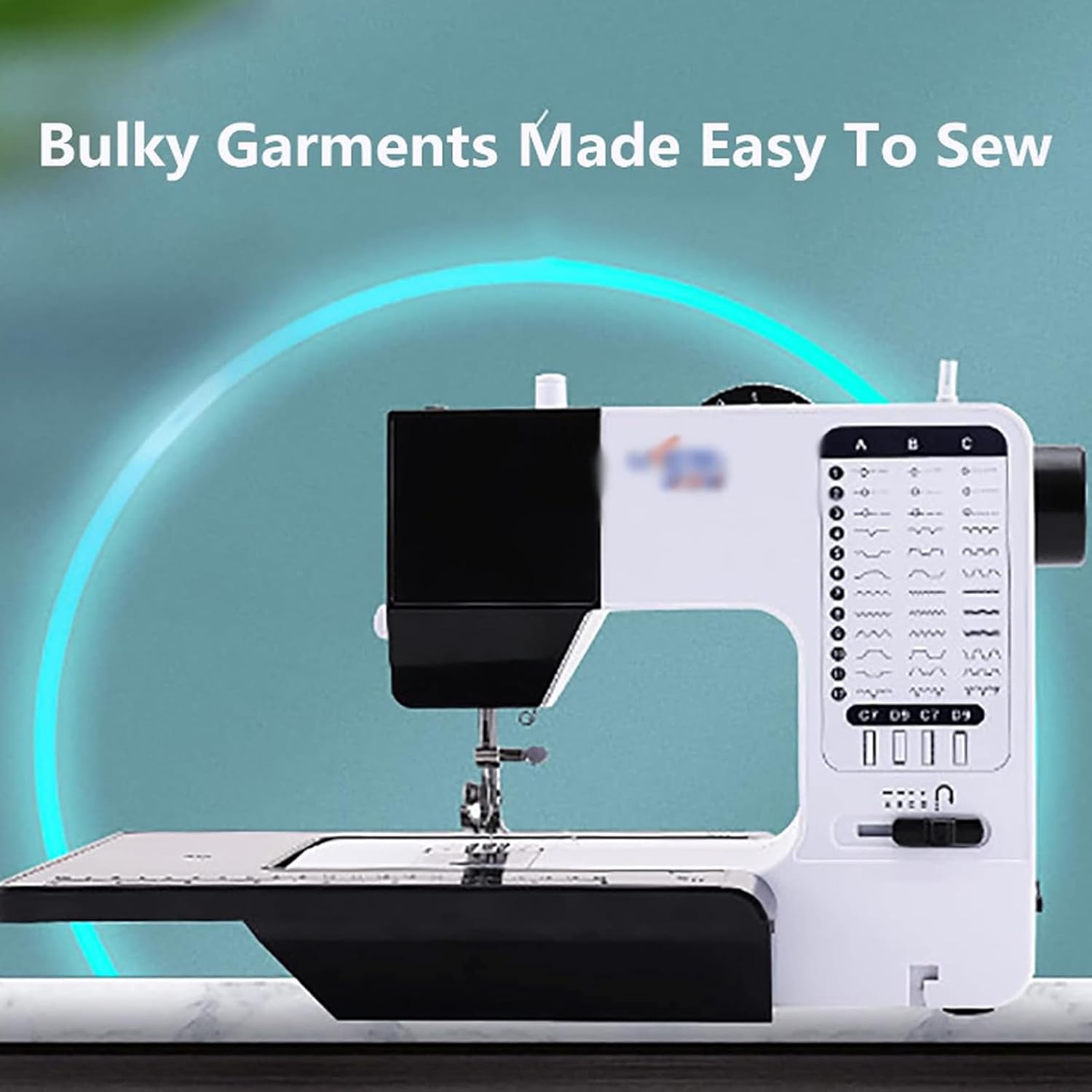 Beginner and Advanced Industrial Sewing Machine, Multifunctional Portable Embroidery with 38 Stitches, Heavy Duty Portable Embroidery Machine, You Can DIY Handbags, Clothes, Curtains
