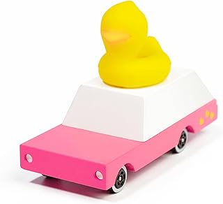 CANDYCAR® Wooden Diecast Collection - Duckie Wagon, Premium Handcrafted Beech Wood Toy Car