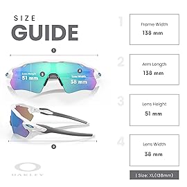 Oakley Radar EV Path OO9208 920873 38MM Polished White/Prizm Sapphire Shield Sunglasses For Men + Bundle Accessory Leash Kit, Microfiber Pouch