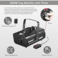 Vista 3 de 1000W Fog Machine with Timer, Wireless Remote, and Manual Control - Ideal for Halloween, Parties, Stage Performances, Concerts, and Clubs