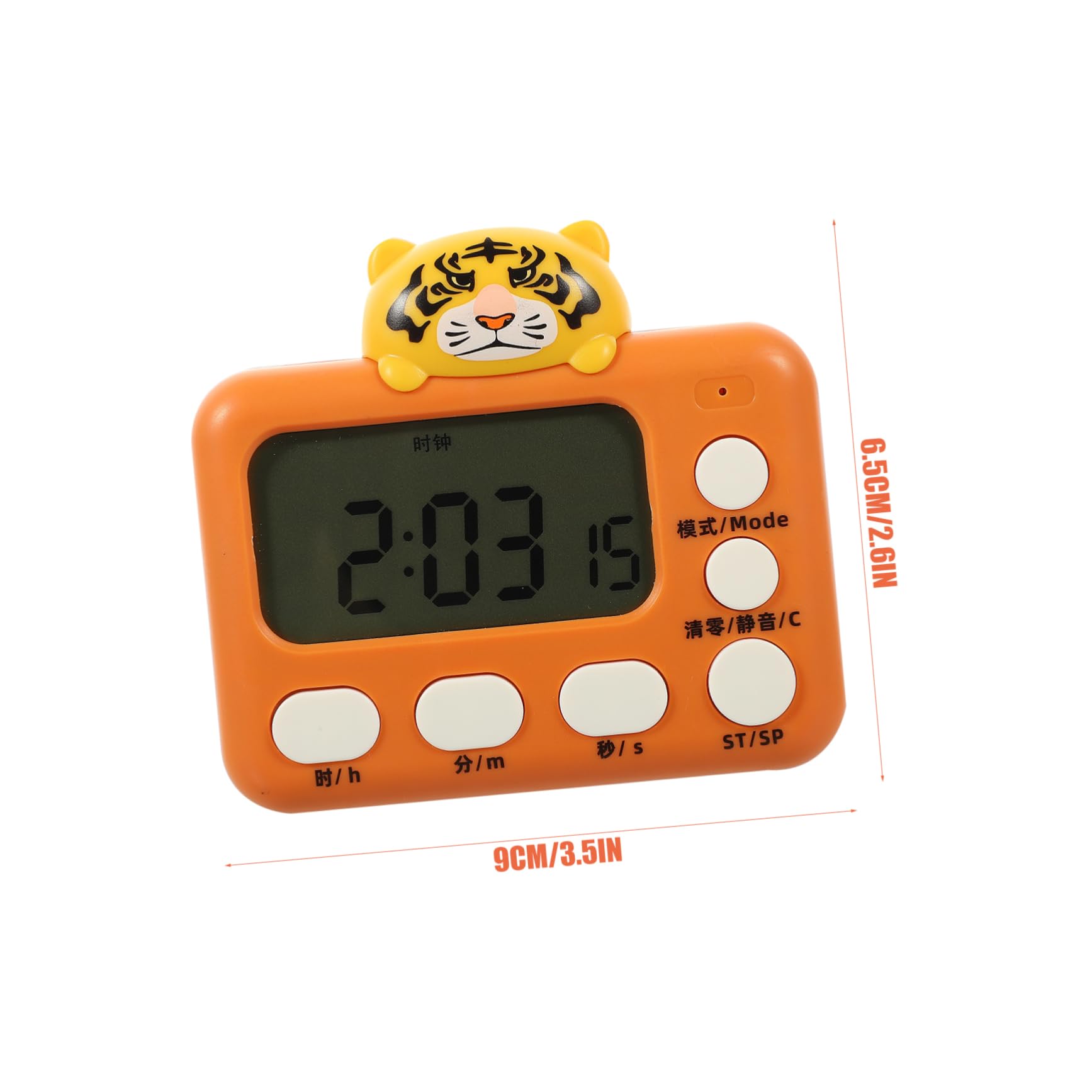 Cabilock 4 Pièces Réveil Minuteur Minuterie De Travail Minuteries De Cuisine pour Cuisiner Numérique pour Les Enfants D'examen Horloges Numériques Dur Plastique Orange