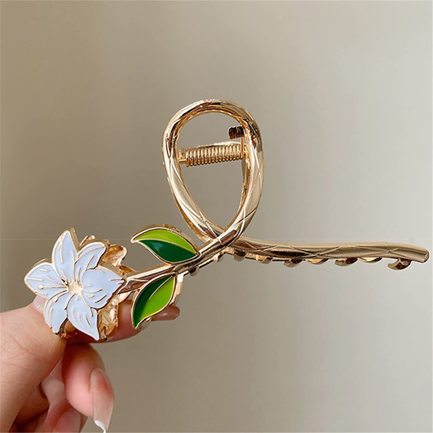 Spinki do włosów, arge claw clip Claws Clips Claw Clips, Hair Jaw Clips, Clip Barrettes, elegancki kwiat lilii spinki do włosów kobiety metalowe spinki do włosów Grab Shark spinki do włosów akcesoria