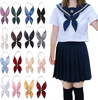 [UNIYA] セーラースカーフ 三角スカーフ 制服 ネクタイ セーラー服 リボン 無地 三角タイ スカーフ スカート コスプレ コスチューム 女子制服 学生制服 ハロウィン 仮装