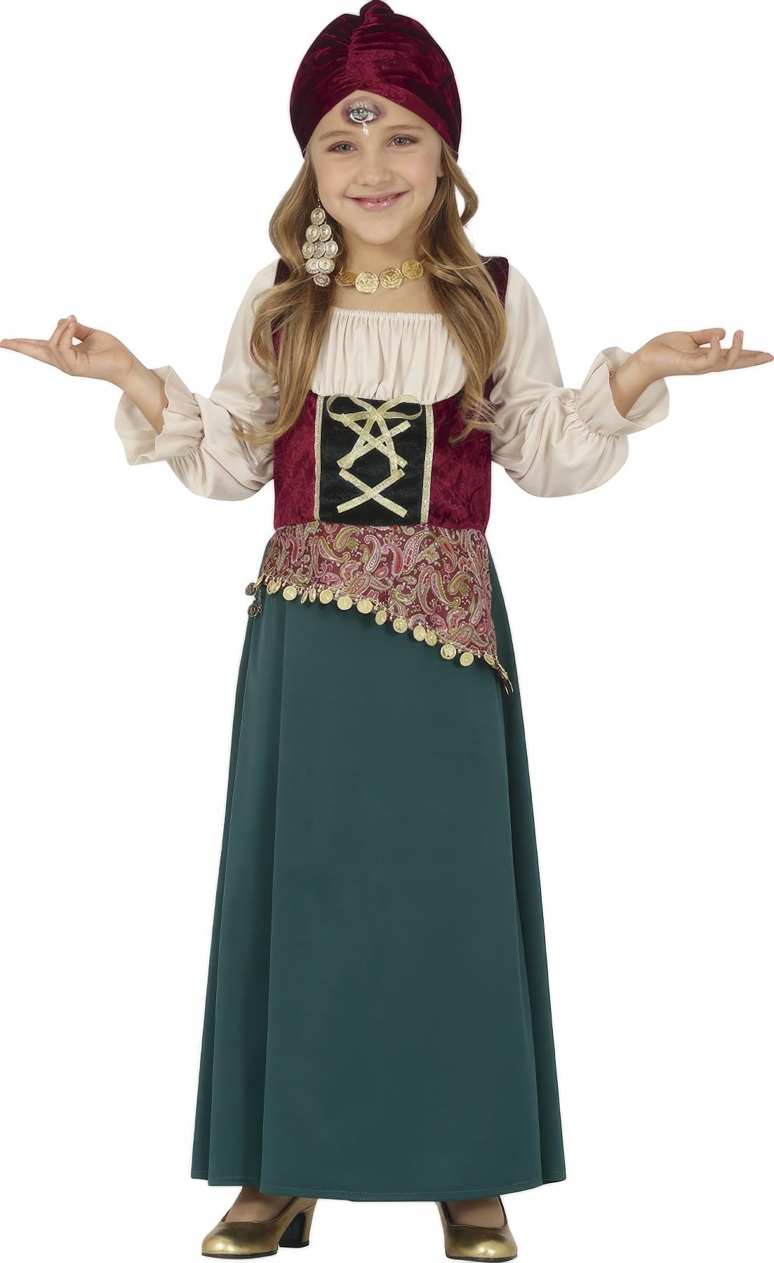FIESTAS GUIRCA Fortune Teller Halloween Child Fancy Dress Costume Age 10-12 Years