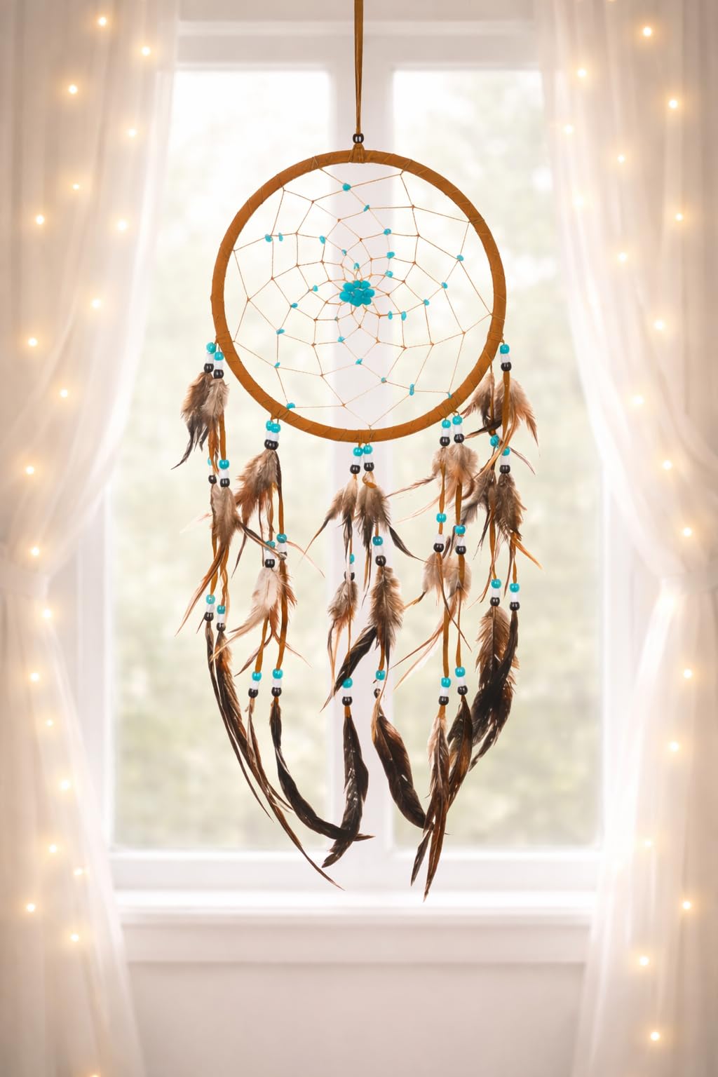 Dreamcatcher SUA スア ポラロイド風 what Dream Catcher DreamCatcher - BROWN SUEDE WITH TURQUOISE DETAILS K-POP・アジア