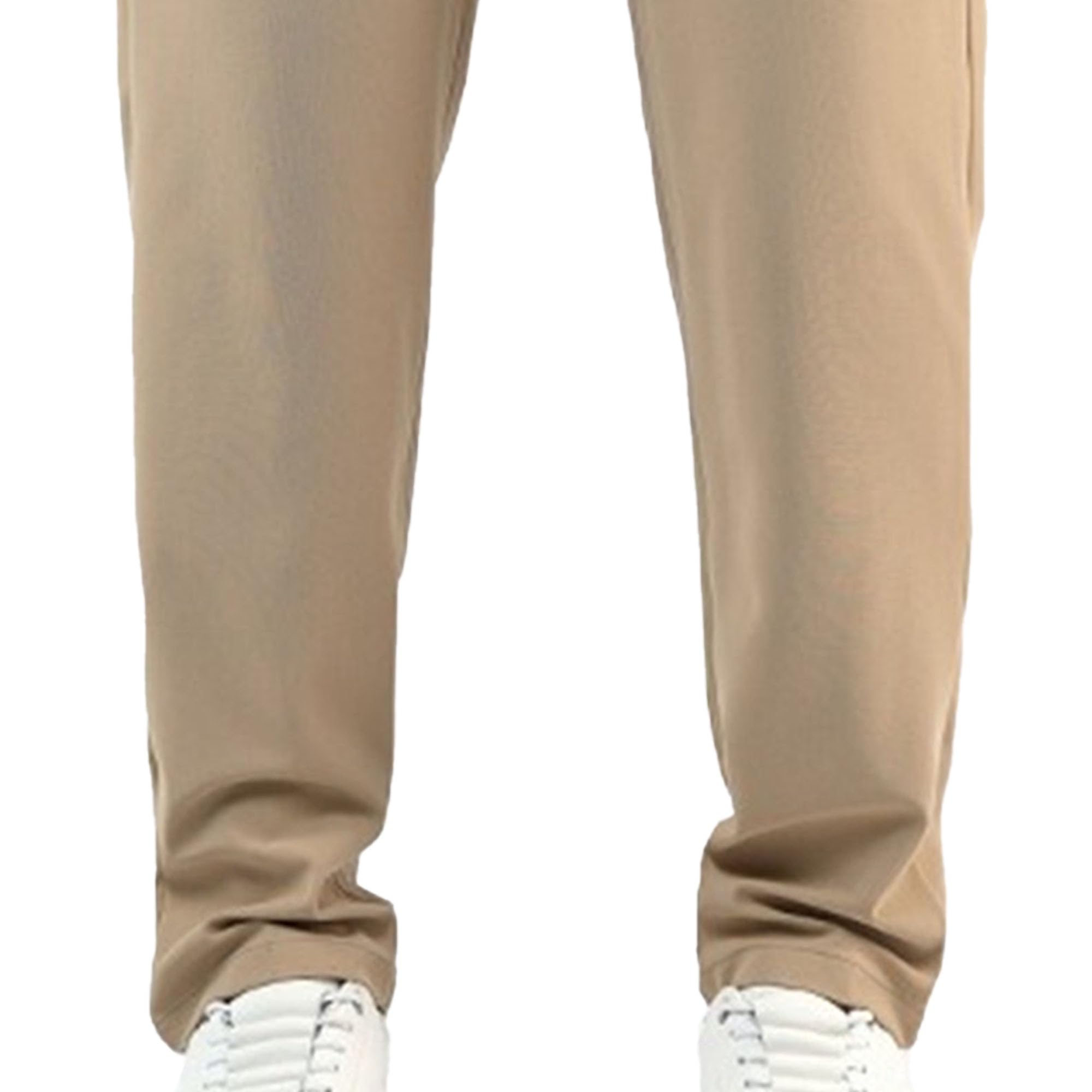 Męskie spodnie robocze slim fit z płaskim przodem na co dzień rozciągliwe suche spodnie golfowe elastyczna talia spodnie garniturowe dla mężczyzn