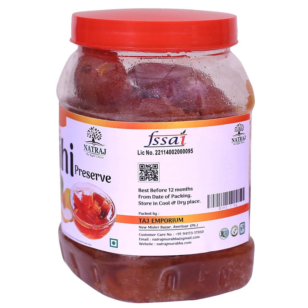 Natraj The Right Choice Homemade Taste Bihi Murabba (Quince Fruit Preserve) - 1kg of Fresh, Healthy Quince Marmalade | Behi | Bahi Murabba Rich in Flavor, Ideal for Snacks & Desserts. 2