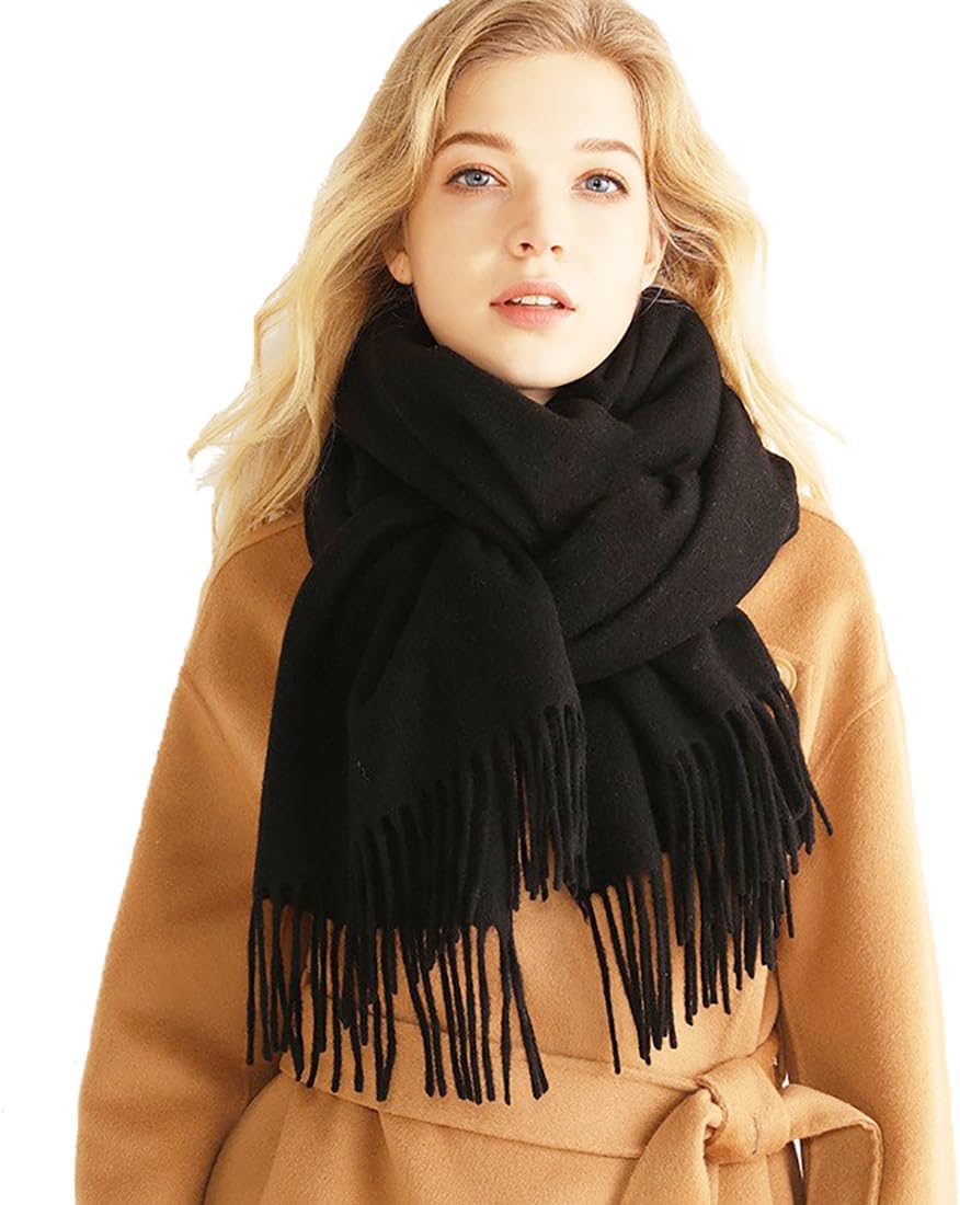 Scarf, Women's, Solid Color, Soft, Stole, Men's, Warm, Light Cold Protection, Large, Plain, Unisex, Spring, Fall, Winter, Solid Color Cold Protection at Parties, AC Protection