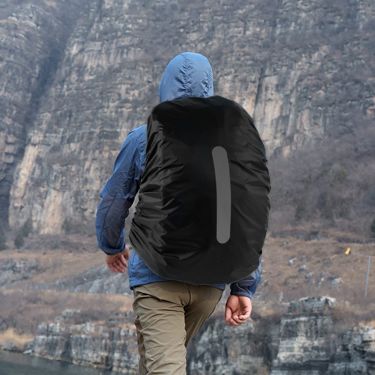 1 Pièce Housse Sac à Dos Imperméable Réfléchissante, Anti