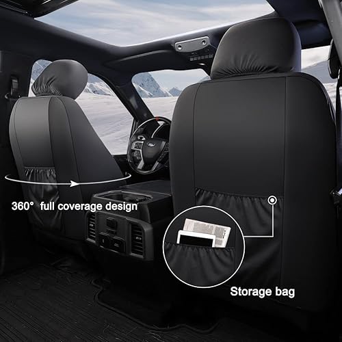 Miniatura 6 de GIANT PANDA Juego completo de fundas de asiento de automóvil personalizadas para Ford F150 2009-2021 y 2017-2021 F250 F350 F450 Super CrewCrew Cab