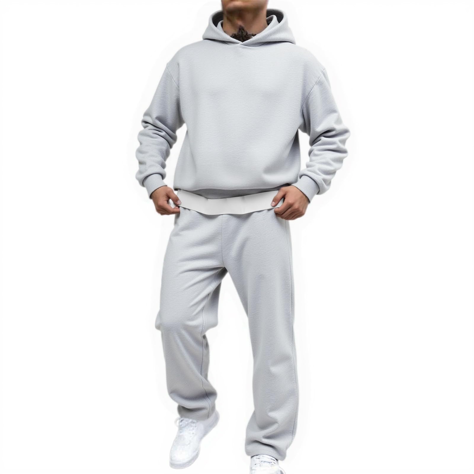 Tuta Uomo Completa Tuta Da Ginnastica Uomo Felpata Invernale 3Xl Inverno Pile Invernale Da Casa Cotone Ginnastica Cotone Tute Invernali Casa Garzato Cappuccio Completo Felpata Donna Completo Sportivo