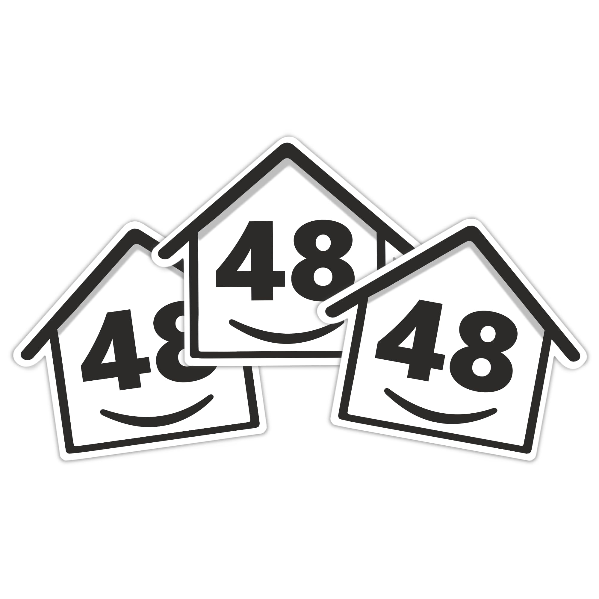 3 x Bin Numbers for Wheelie Bins, 1-99, 15cm ‘Happy House’ Design Dustbin Stickers, Easy Application Stick On Number Stickers - Weatherproof Self Adhesive Vinyl, Black (21) — view 66