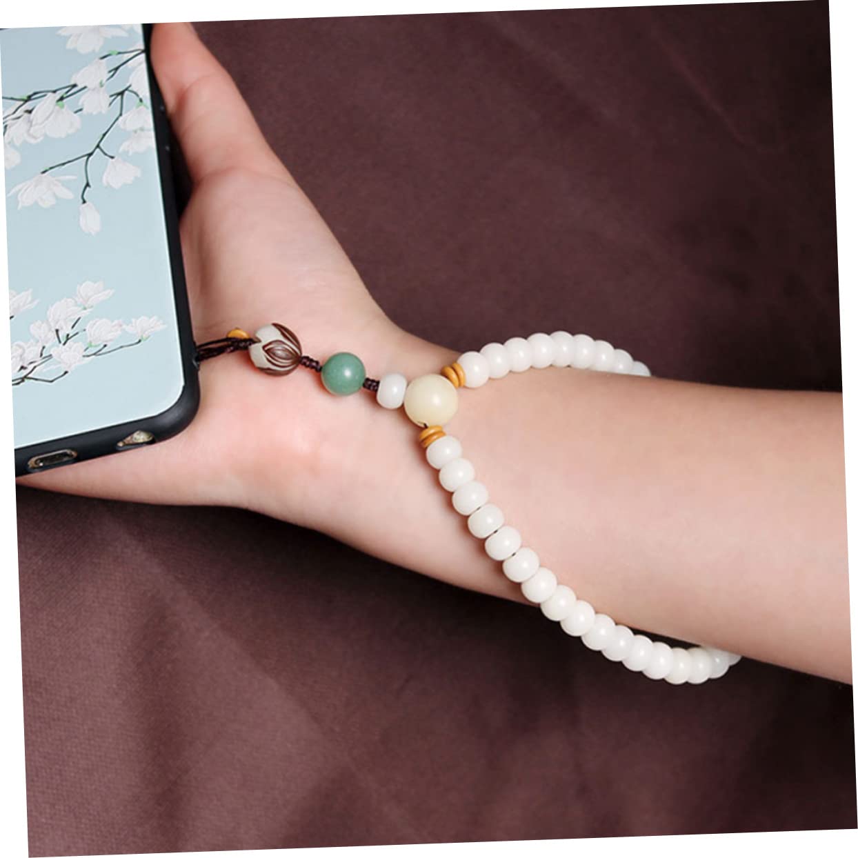 Mikikit 2 Pezzi Di Catena Per Cellulare Da Uomo E Da Donna Corda Di Perle Bianca