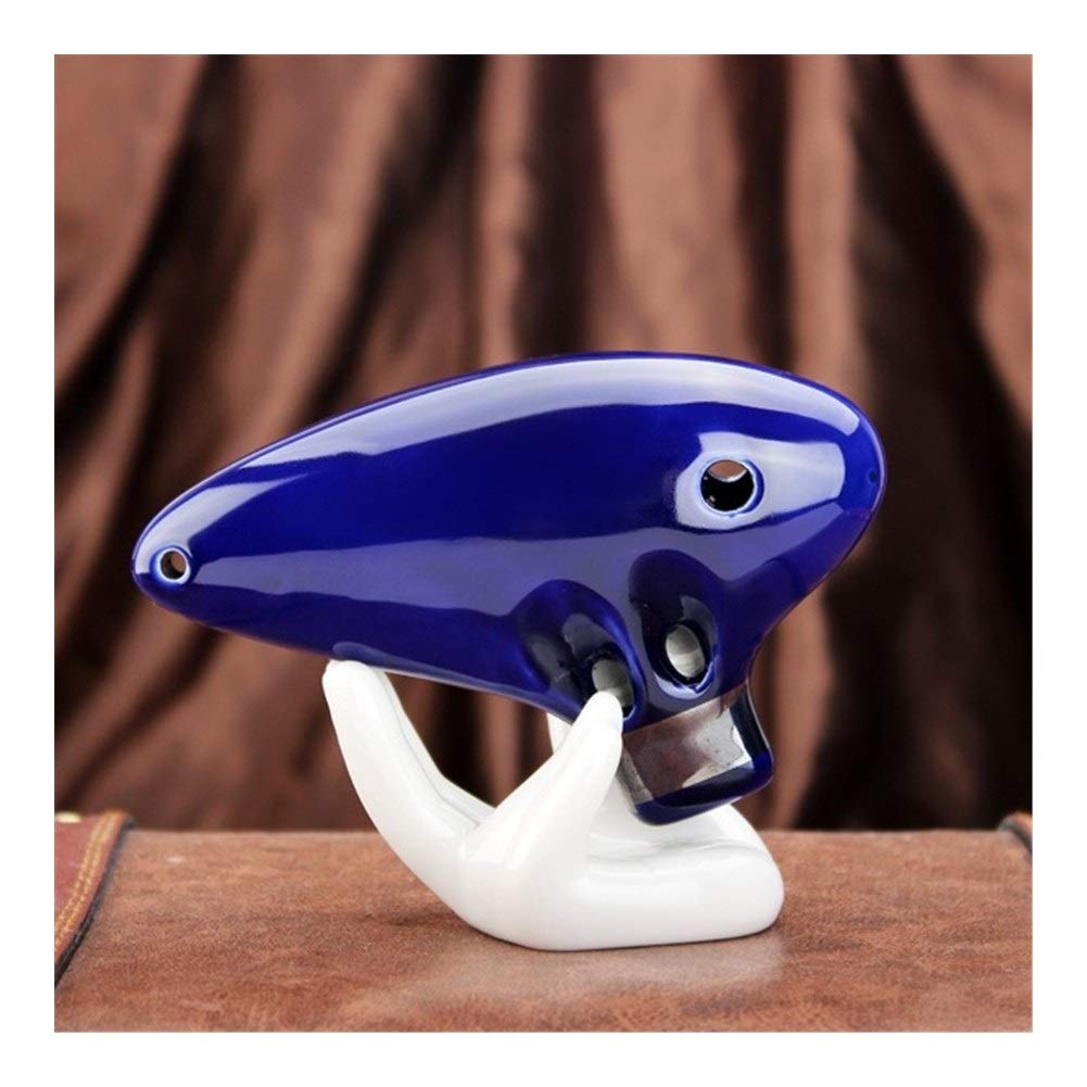 Instrumento Ocarina de 16 agujeros, instrumento profesional de ocarina ocarina práctico (color azul)