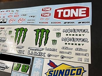 ラジコン用オリジナルステッカー シルバー） ファイヤー ラジコン用 オリジナル ステッカーセット